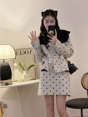 taobao agent Doll, jacket, pleated skirt, set, plus size, Chanel style, fitted
