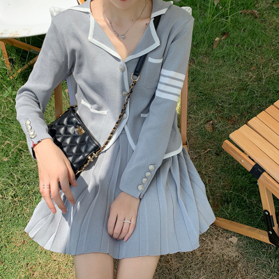 taobao agent Autumn cardigan, jacket, bra top, set, for plus size ladies, fitted