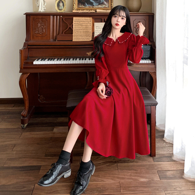 taobao agent Advanced demi-season retro dress, plus size, high-quality style, A-line