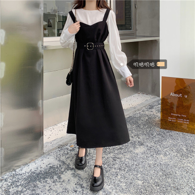 taobao agent Fitted brace, dress, belt, autumn set, plus size