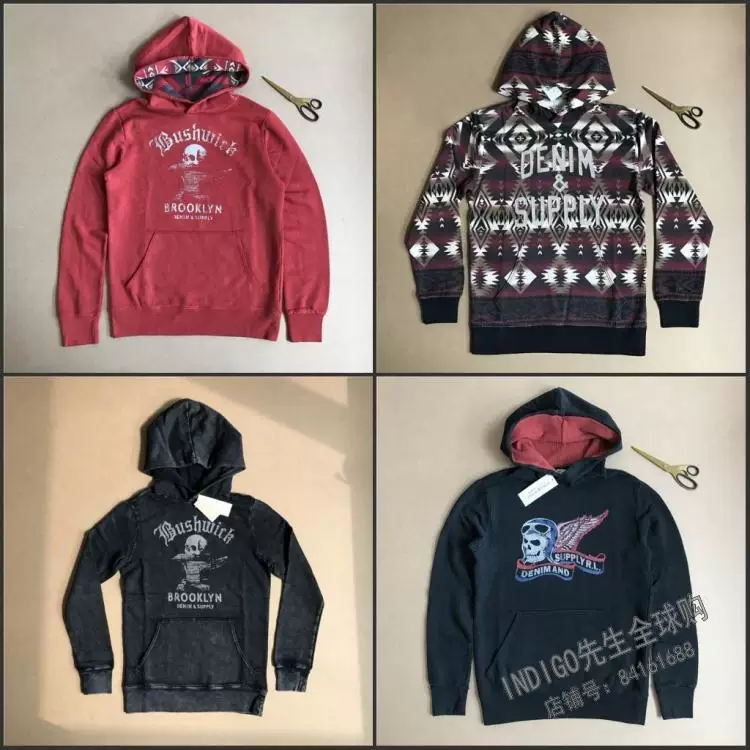 Старый американский стиль с DS Denim SUPPLY ретро, старомодная мотоциклетная модель с капюшоном