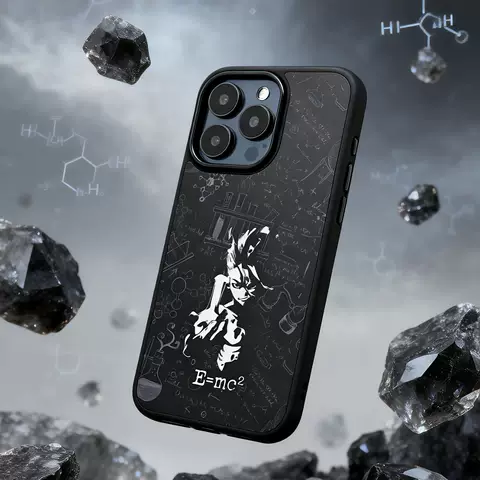 Dr. Stone Senku E=mc² Chemical Formulas iPhone Case for iPhone 17, 16, 15, 14 and 13