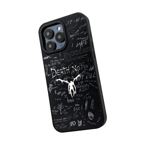 Dark Anime "Death Note" Magsafe 17/16/15/14/13 Pro Max – Matte Black, 3D Illustration iPhone Case