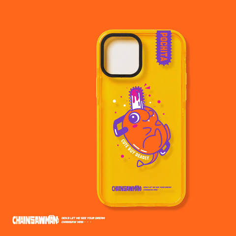 Chainsaw Man Pochita Yellow Anime iPhone Case