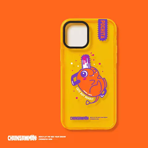 Chainsaw Man Pochita Yellow Phone Case Anime iPhone Case for iPhone 17, 16, 15, 14 and 13