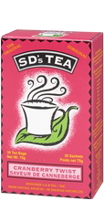 Канадская SD 's Tea Health Tea Управляет пакетом зеленого чая - Клюква 30 пакетиков