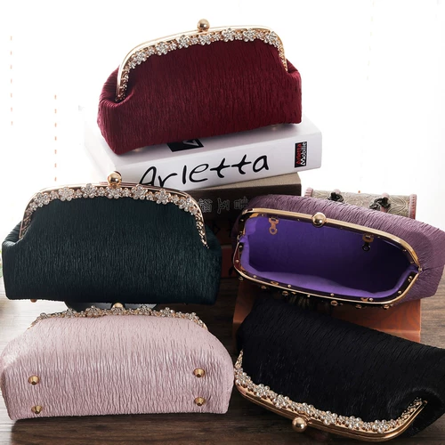 Маленькая сумка клатч, блестки для ногтей, ципао, аксессуар, сумка на одно плечо, готовый продукт, в стиле Шанель, сумка для еды, китайский стиль