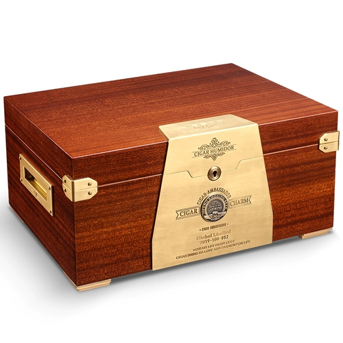 Сигарлуонг томатный дракон с сигар коробки снежной сосны сплошной древесина сигара Увлажняющая коробка с увлажняющей мощностью