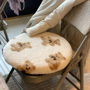 Японский мультфильм медведь кашемир подушка зимний уплотнённый теплый круглый этаж ударил подушка японский эркер обивка