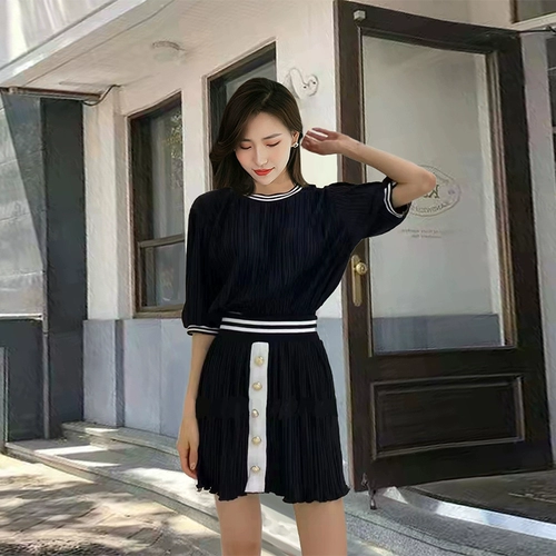 Юбка, тонкий комплект, французский стиль, в стиле Шанель, премиум класс