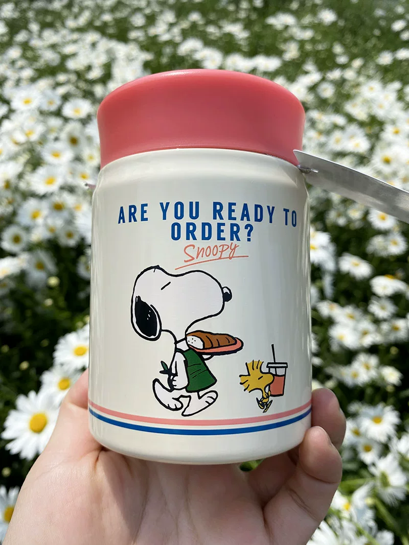Snoopy, японский термос из нержавеющей стали, ланч-бокс, ручной термос для детей