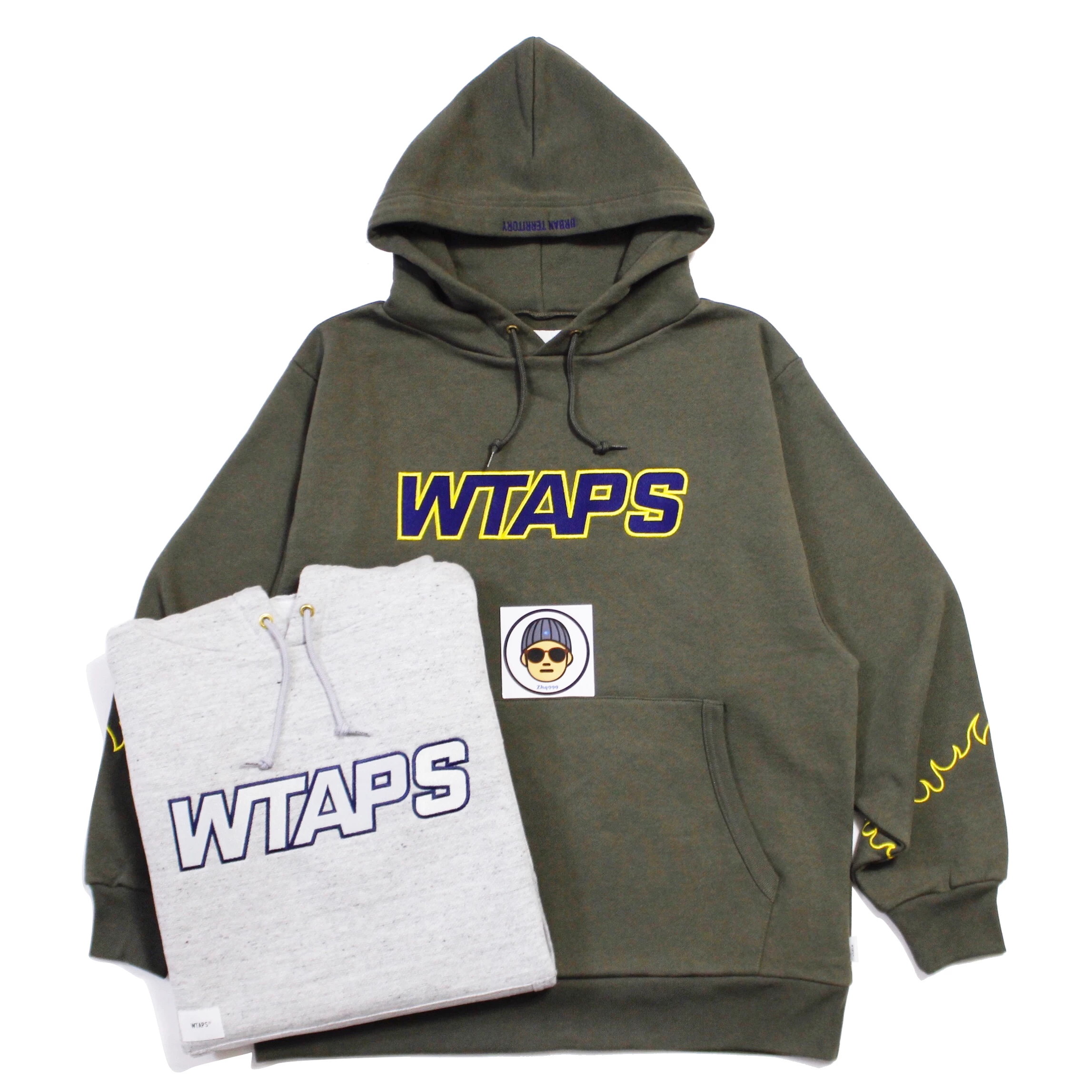 Скидочная точка WTAPS DRIFTERS с капюшоном/COPO буква Фламенная вышивка на капюшоне, Sweatshot 20AW 20AW