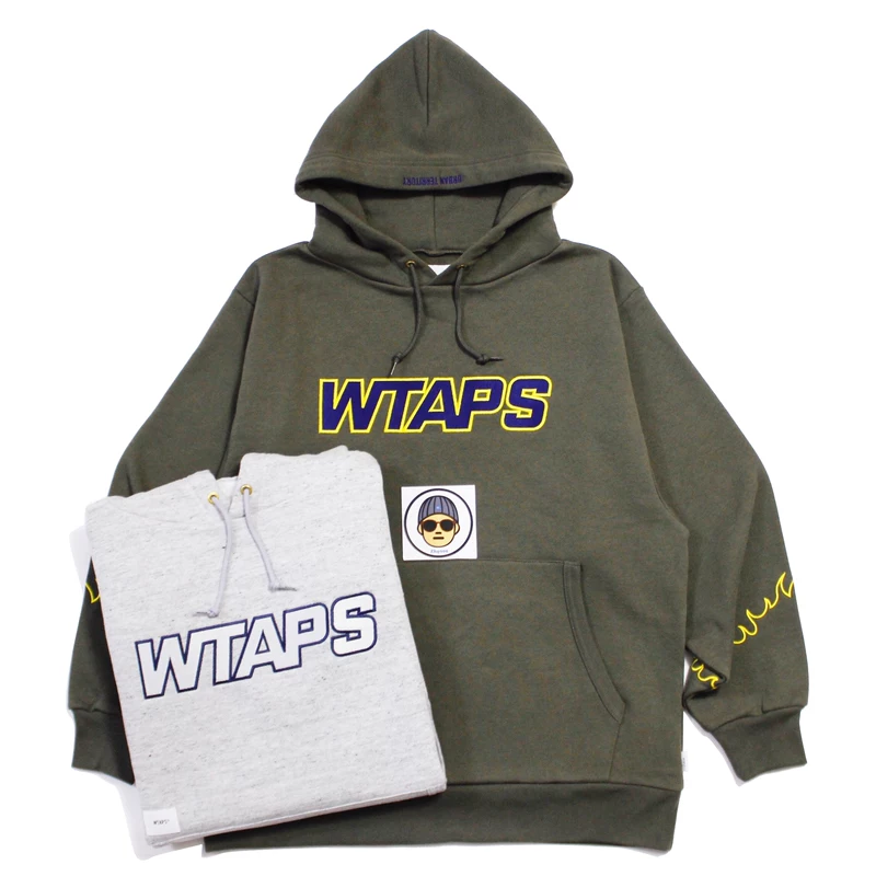 Скидочная точка WTAPS DRIFTERS с капюшоном/COPO буква Фламенная вышивка на капюшоне, Sweatshot 20AW 20AW
