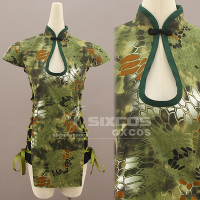 taobao agent Private beauty real -life CS camouflage short cheongsam sex clothing custom cosplay clothing customization
