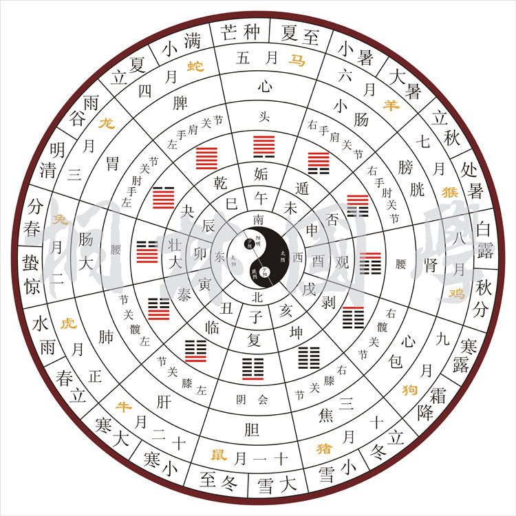易经六十四卦八卦详解图天干地支六十甲子万物类象五行河图299