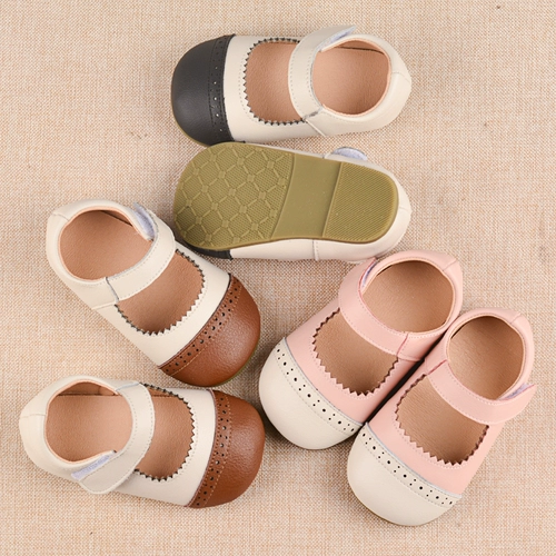 Обувь для раннего возраста для девочек, небольшие туфли для кожаной обуви для принцессы, в стиле Шанель