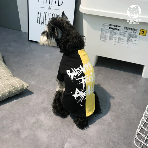 Широкий бренд кошачий маленький молочный собачья одежда Pure Cotton Stitching Teddy Beliber Bumei Douxing Snow Snow Naru Spring и осенняя одежда