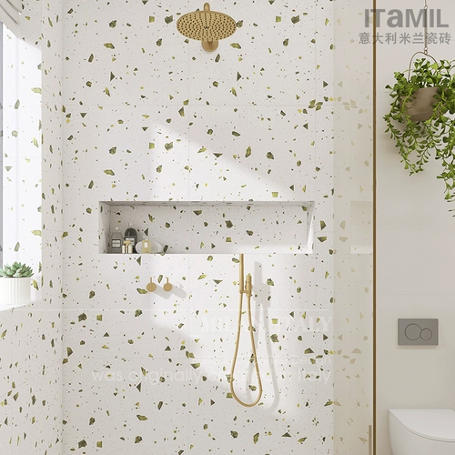 Зеленая водяная плитка пола на пол матовой плитка с ванной