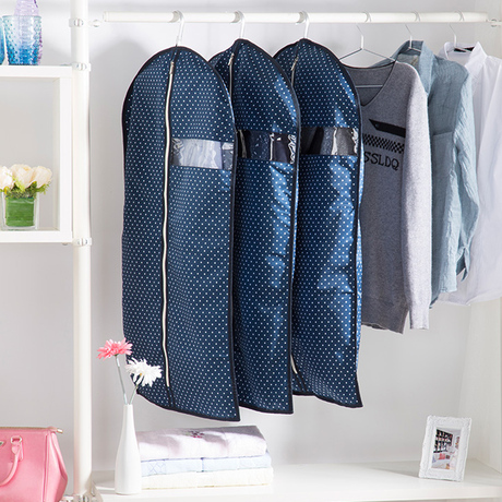宅美衣服防尘罩挂式大衣挂袋透明可水洗衣服保护套西服罩子牛津布