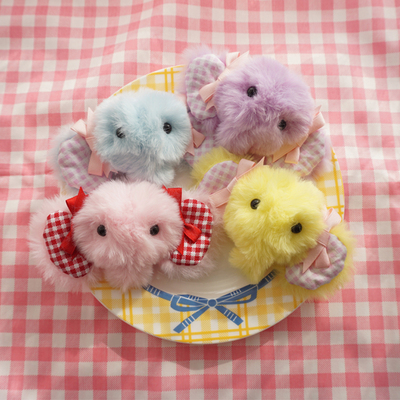 taobao agent [Three Free Shipping] Original design hand sewing plush, small elephant sweet 呲 lolita hair clip, chest needle dual -use clip