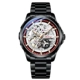 Black Shell Red Circle Rose Steel Belt