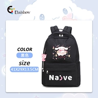 Большой черный пенал, подвеска, в цветочек