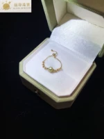 Золотое изысканное универсальное кольцо из жемчуга, золото 750 пробы
