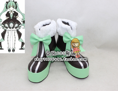 taobao agent Number A228 Hatsune Miku39 Birthday Lovely Rabbit Foreign Service COSPLAY Shoe COSPLAY Shoes Anime Shoes