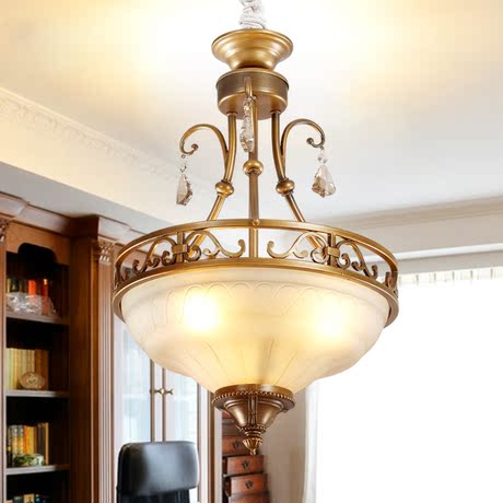 尚美君邸复古欧式吊灯美式玄关灯铁艺门厅休闲厅书房吊灯饰sm05