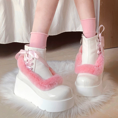 taobao agent Genuine warm elegant cute boots, Lolita style