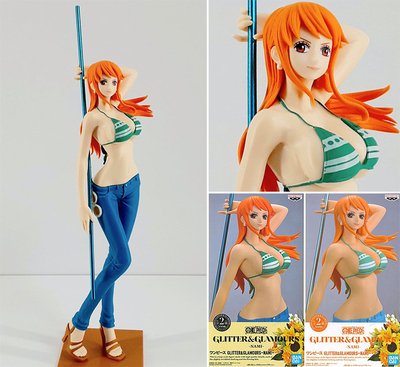 taobao agent Spot Bandai Glasses Factory Genuine One Piece Flash and Charming Nami Swimsuit denim jeans scenery