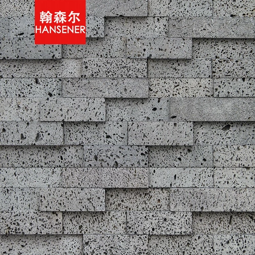 Гензель натуральные вулканические породы культурные камни Внешняя настенная плитка плитка рыба пруд Внутренний и открытый ландшафт Черный пещера Камень высокая и низкая лапша