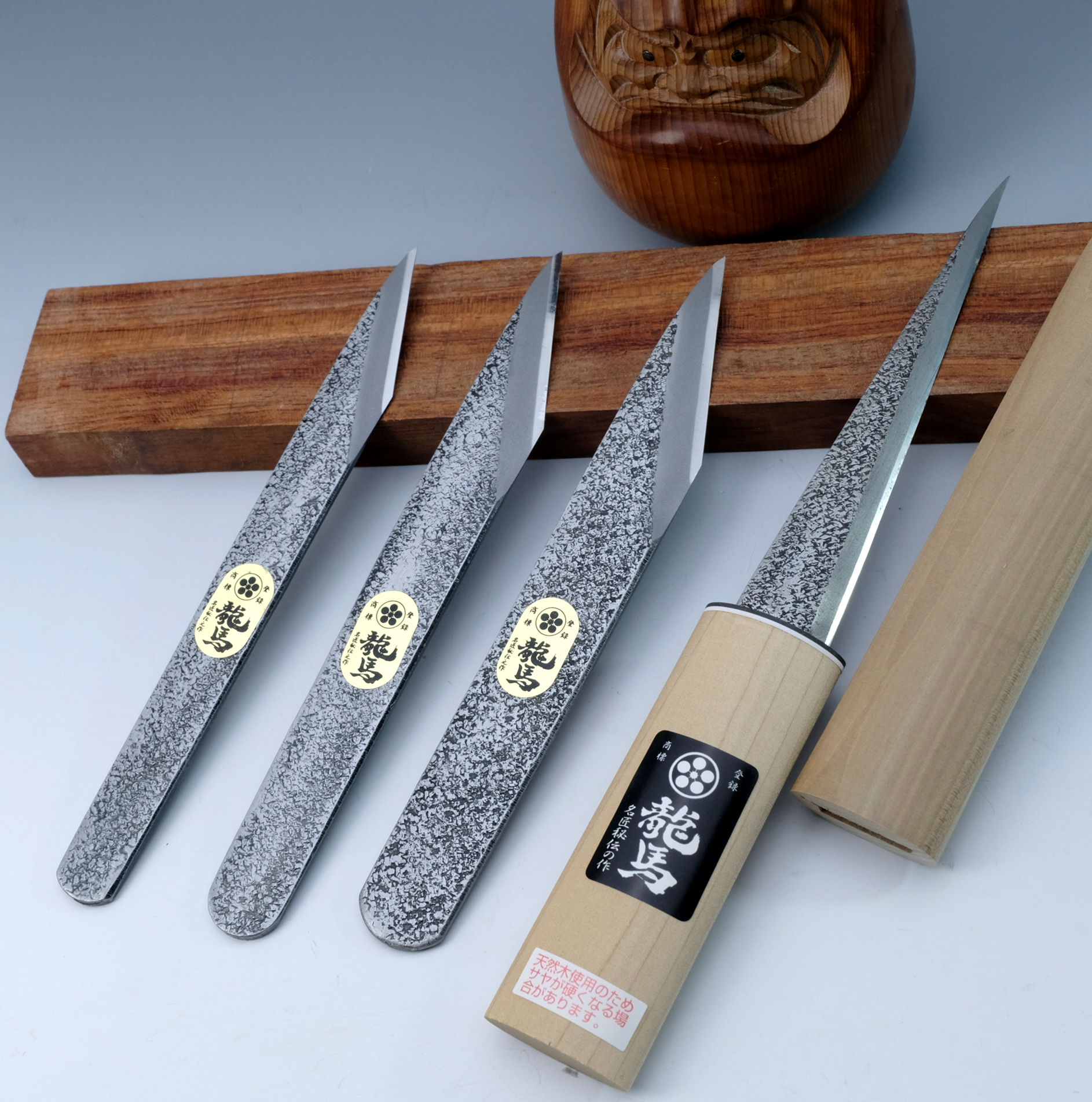 日本三木章切出木工雕刻刀削刀嫁接斜口小刀安来青纸钢左刃有