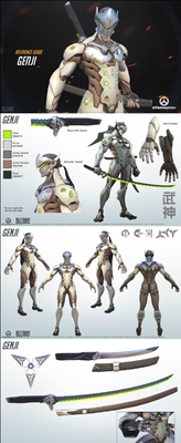 taobao agent 【Overwatch】Genji COSPLAY armor weapon（Light）
