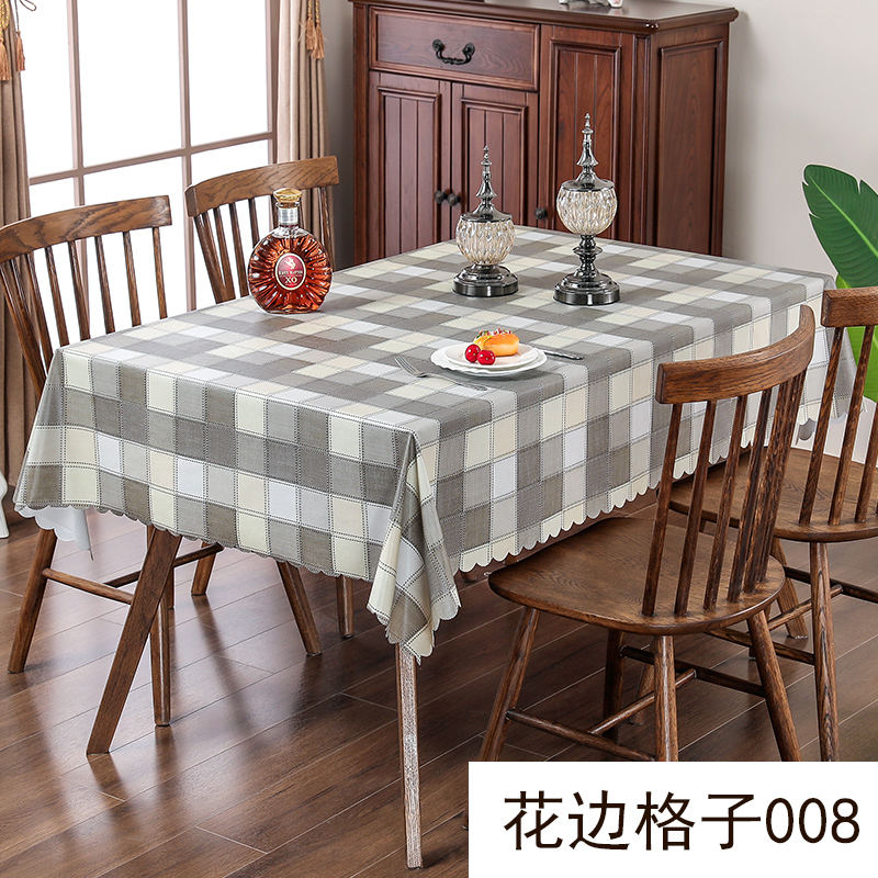 tablecloth pvc waterproof, oil-proof and scald-proof disposable coffee table table mat picnic table cloth desk ins wind student plaid cloth