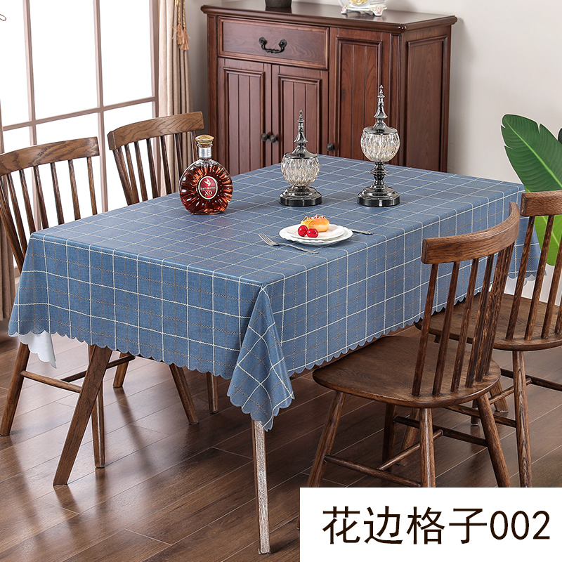 tablecloth pvc waterproof, oil-proof and scald-proof disposable coffee table table mat picnic table cloth desk ins wind student plaid cloth