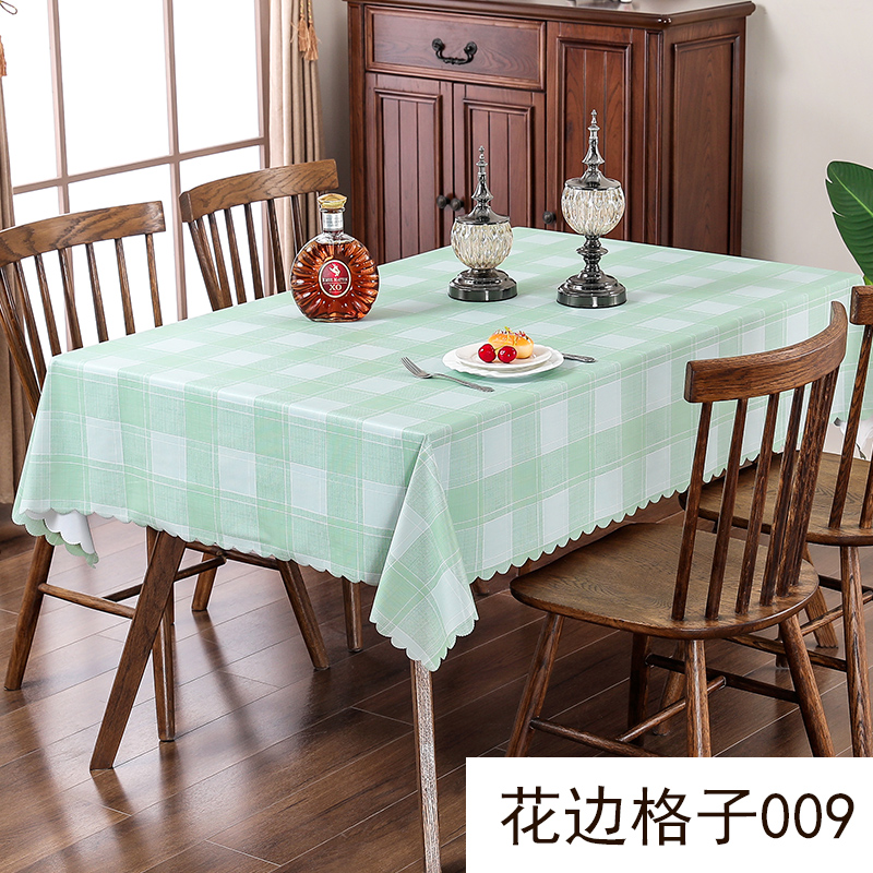 tablecloth pvc waterproof, oil-proof and scald-proof disposable coffee table table mat picnic table cloth desk ins wind student plaid cloth