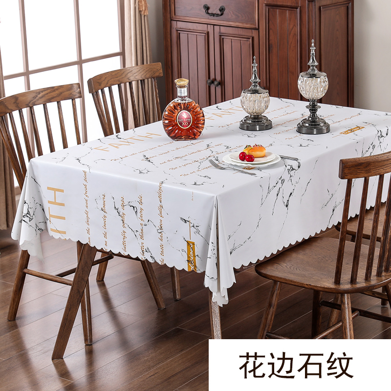 tablecloth pvc waterproof, oil-proof and scald-proof disposable coffee table table mat picnic table cloth desk ins wind student plaid cloth