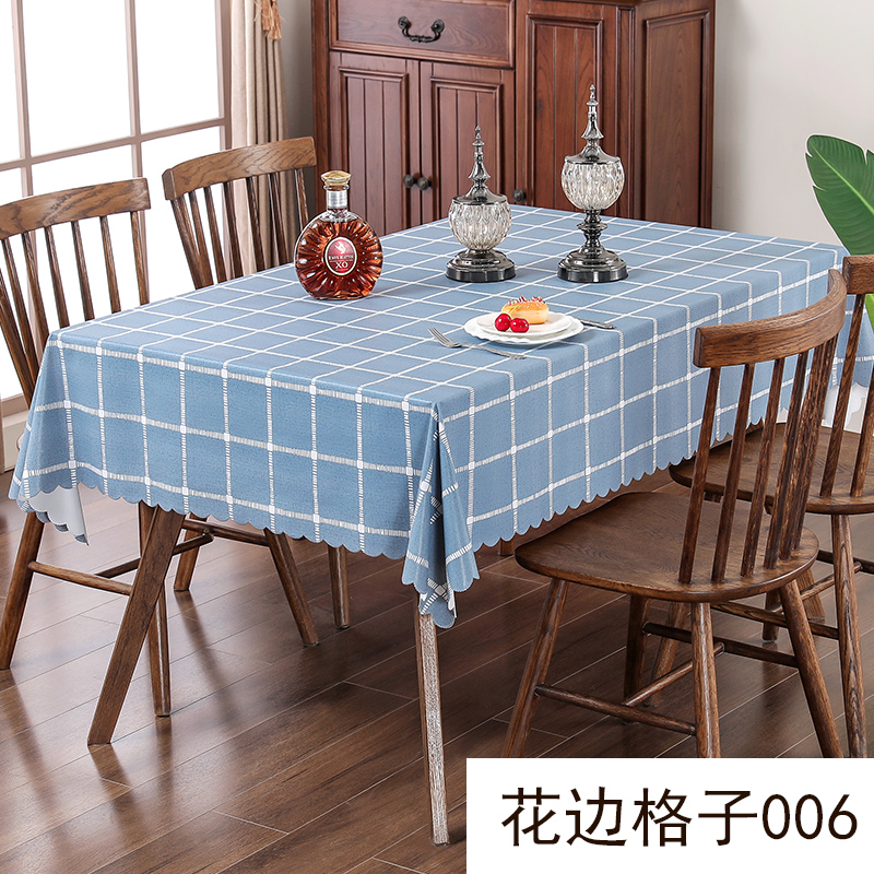 tablecloth pvc waterproof, oil-proof and scald-proof disposable coffee table table mat picnic table cloth desk ins wind student plaid cloth