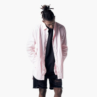KISSFUNK2018年HyperBasic长款时尚衬衫纯色潮男薄衬衣外套潮嘻哈