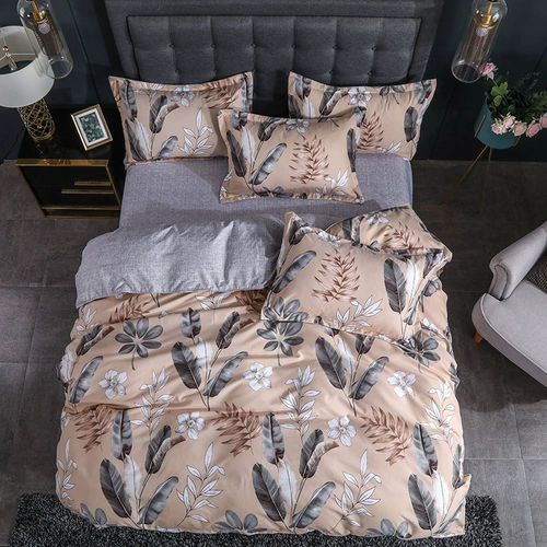 Хлопковый комплект, мягкое свежее покрывало, 4 предмета, популярно в интернете