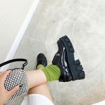 taobao agent Universal black footwear English style platform high heels, internet celebrity, British style