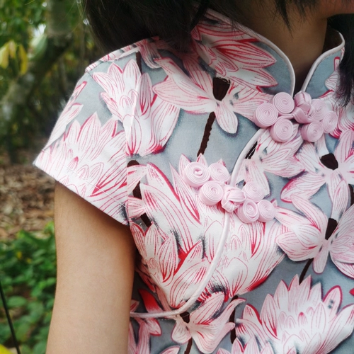 Хлопковое детское ципао, платье для матери, ханьфу, китайский стиль, подходит для подростков, семейный стиль