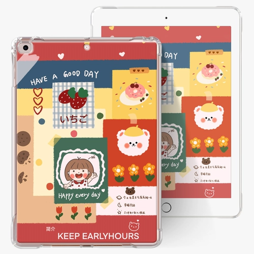 IPadair3 защитная обложка 2019 iPad Apple 9.7 Tablet 2018 Mitue Cartoon Mini5/4 Подушка безопасности Ant -Drop Air2 Ultra -Thin Transparent Mini2/3TPU Shell Pro10.5 Задняя оболочка 1