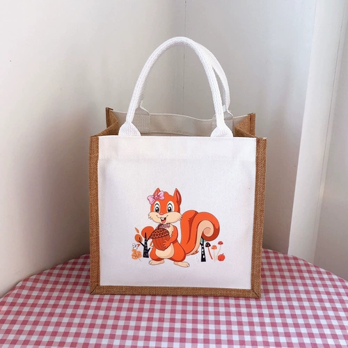 Шоппер для отдыха, небольшая сумка, японские и корейские, из хлопка и льна, делается под заказ