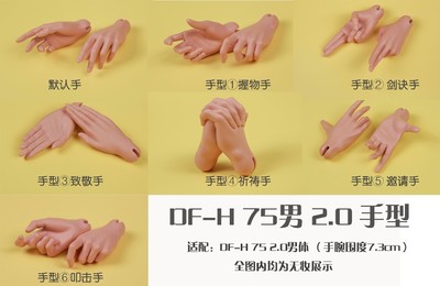 taobao agent [Pan Lingjia Fan Egg] DF-H 75 2.0 Special Hand-type BJD non-human use 75-handed uncle