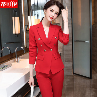 taobao agent Fashionable classic suit, top, long sleeve, Korean style, bright catchy style, autumn, western style