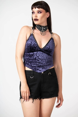 taobao agent Black purple velvet T-shirt, tank top, lifting effect