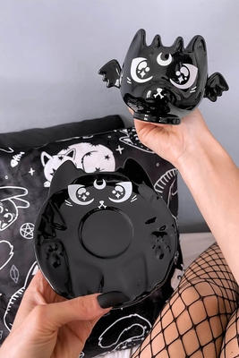 taobao agent Clear price killstar Gothic niche home cartoon cat black ceramic cup tea cup gift