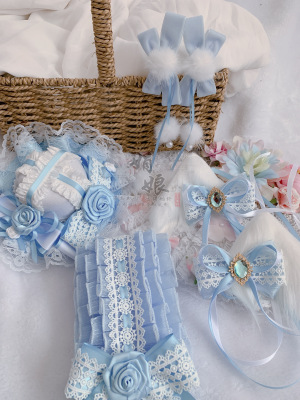 taobao agent Blue hair accessory, headband, Lolita style